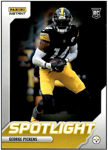 GEORGE PICKENS RC 2022 Panini Instant Spotlight ROOKIE 603#BW18 Steelers NM+-MT+ NFL Football