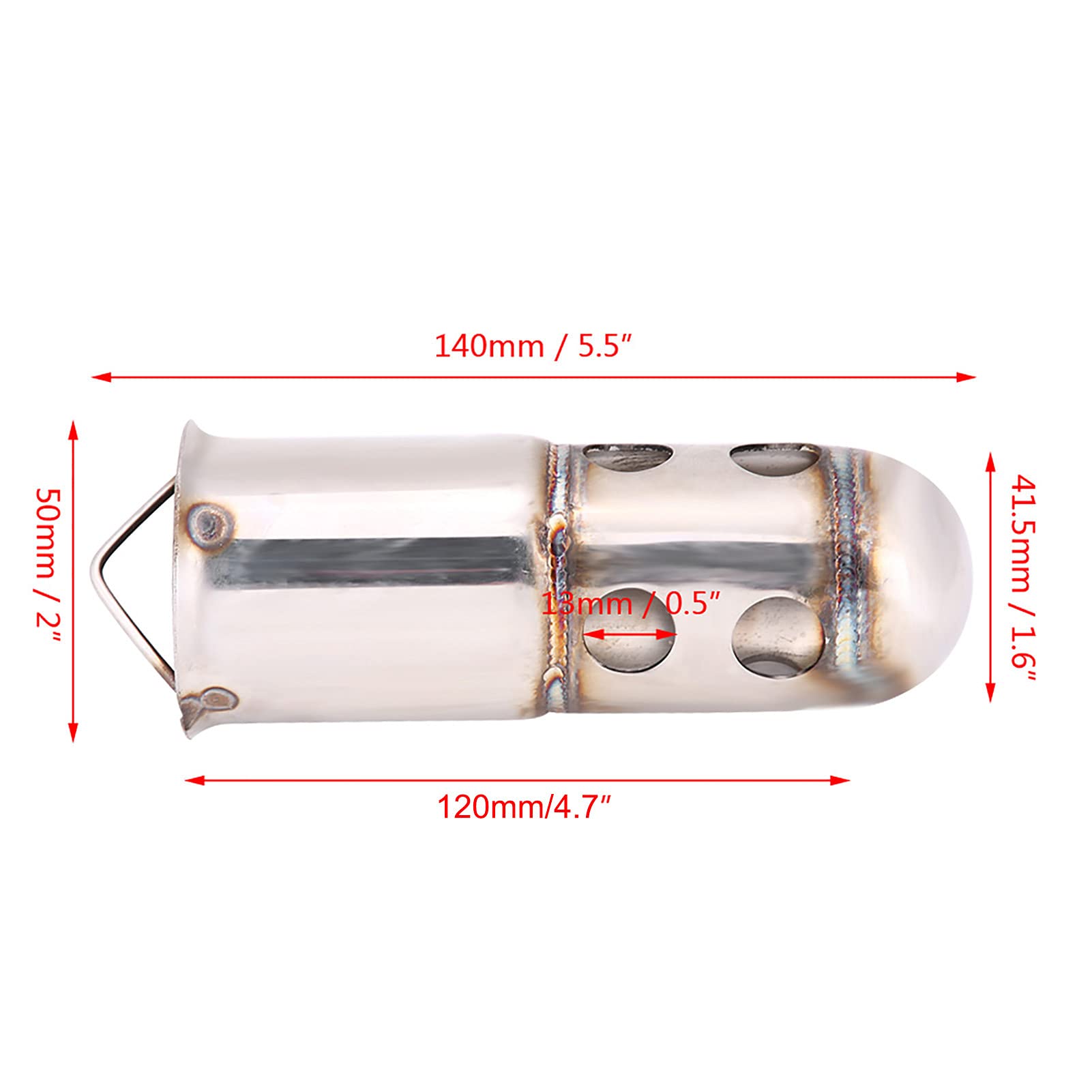 Embout Silencieux D'échappement Universel En Acier Inoxydable 4 Pouces - Réglable, Pour Améliorer Le Son Et Le Look Du Pot D'échappement - 11