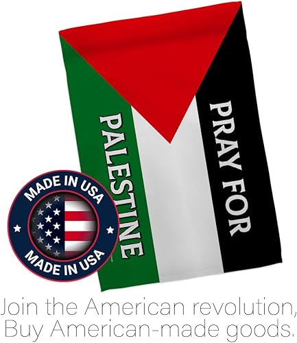 Miniatura 5 de Pray for Palestine - Juego de poste de jardín con bandera palestina, tapiz de bandera palestina, letrero de patio para interiores y exteriores,