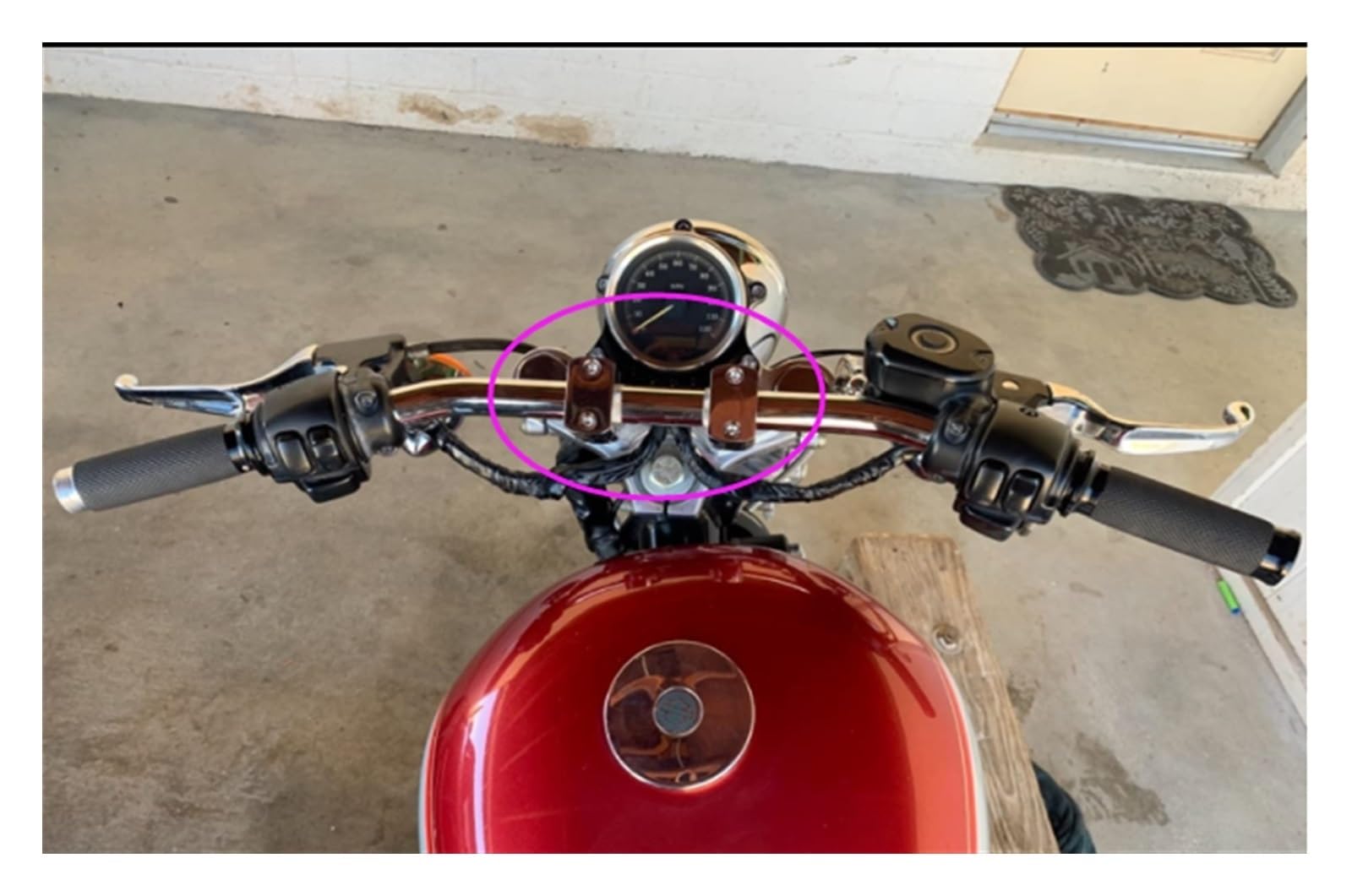 EJ.life Réhausseur De Guidon Guidon De Moto Riser 25mm CNC Guidon Lifter Universel Tête Ronde