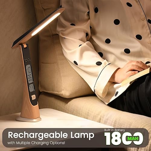 Miniatura 3 de WILIT Rechargeable Lamps Cordless Table Lamp, Foldable Portable Desk Lamp - LED Battery Operated Lights with Stepless Brightness&Time Display for