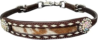 Showman Leather Wither Strap w/ Hair-On Cowhide, Average Full Size Horse