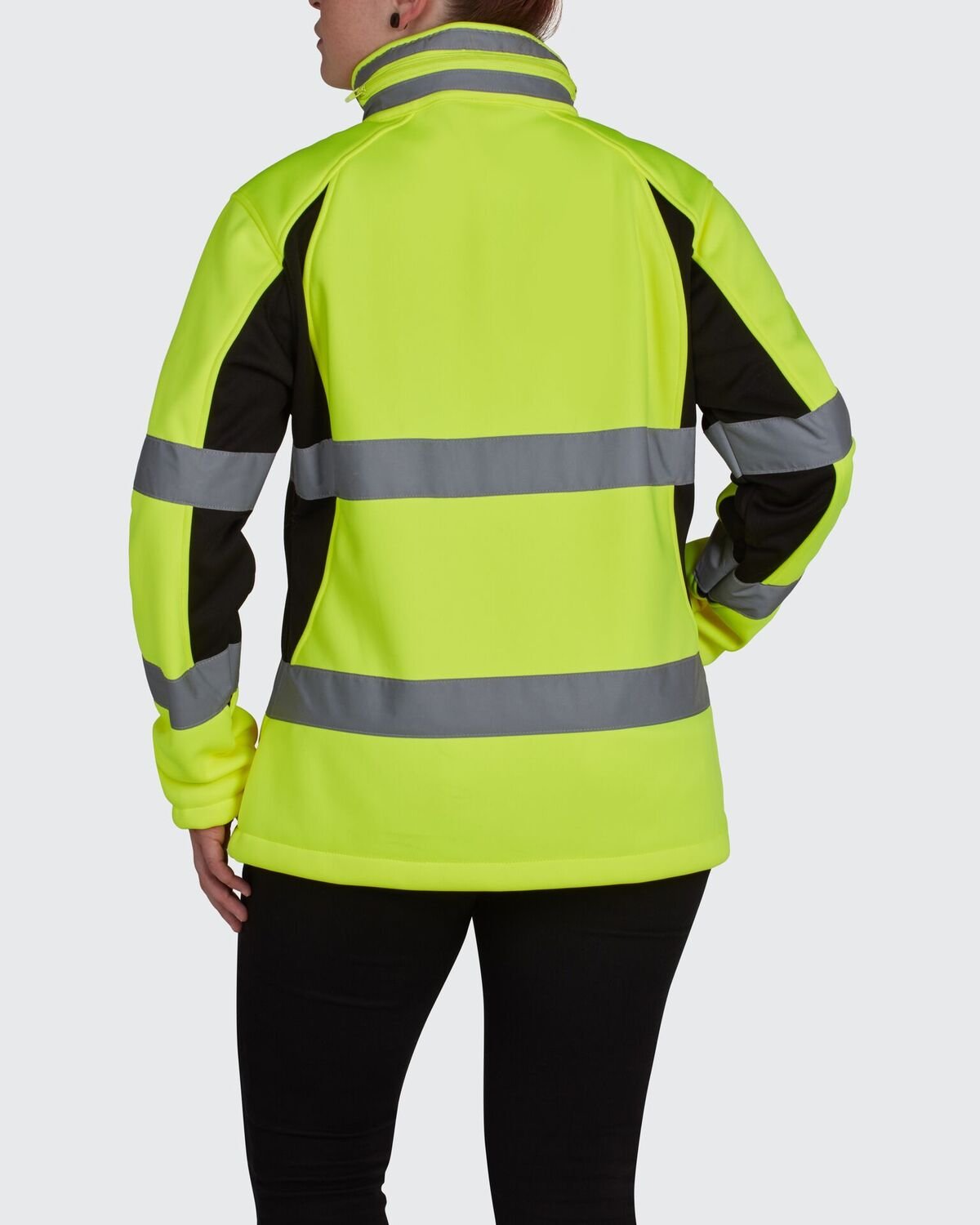 Old Toledo Brands UHV668-LG Utility Pro UHV668 Ladies High-Vis Safety Full-Zip Soft Shell Jacket with Waterproof Dupont Teflon, Yellow, Large