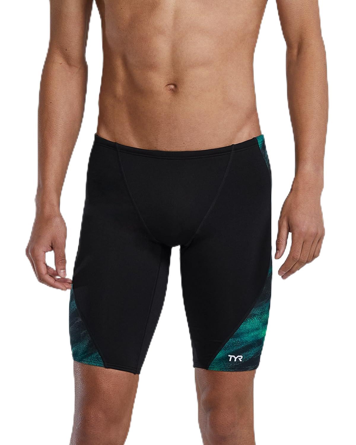 TYR Men's Durafast Elite Blade Splice Jammer Swimsuit Swim Trunks