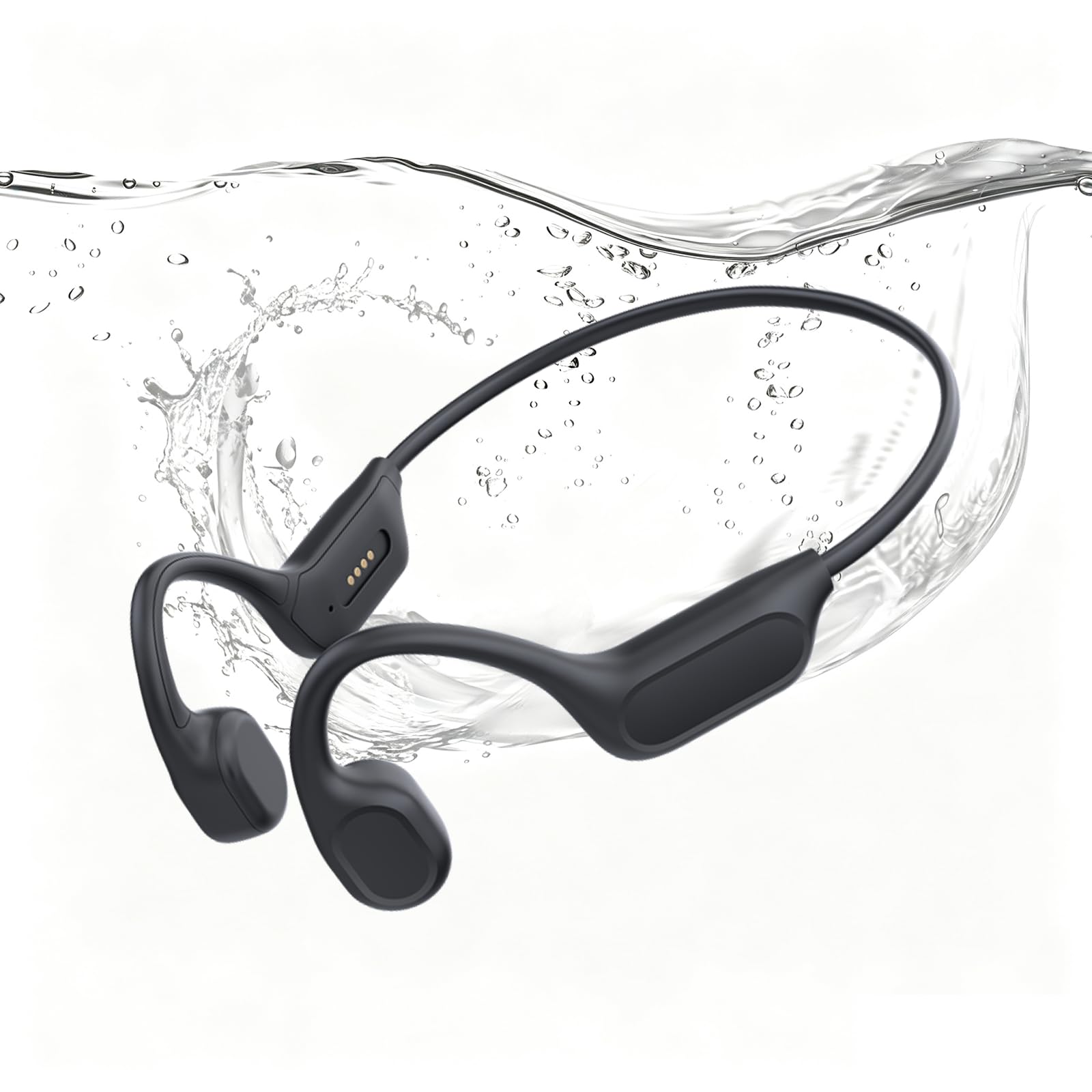 Swimming Headphones Waterproof Bone Conduction Headphone Underwater Earbud | IPX8, Bluetooth Open Ear Buds, 32GB Memory,Switch to MP3 Mode for Swim,Lightweight Wireless Running Headset for Lap Swimming