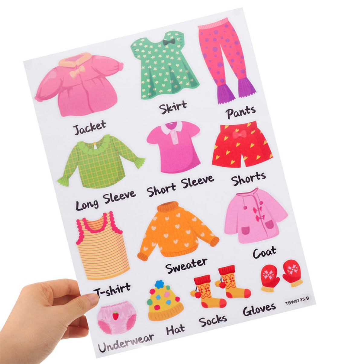 BESPORTBLE 8 Set Adesivi Decorativi per Set Etichette per Classificazione Abbigliamento Stickers Versatili per e Decorare La Dei