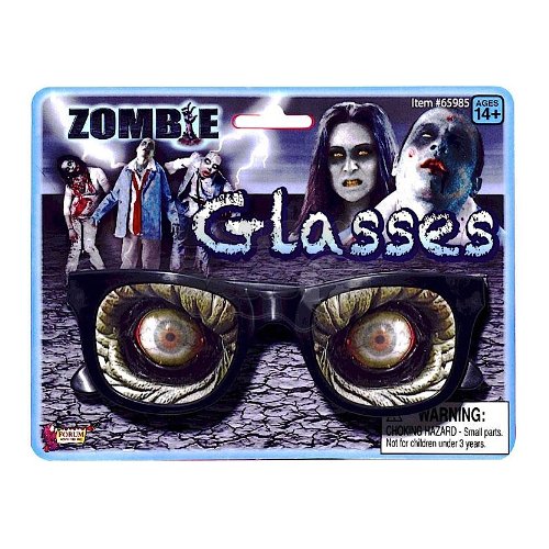 Erfurth Fun Zombie Lunettes sur Carte Multicolore Taille Unique