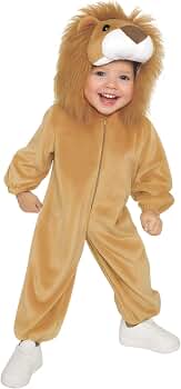 EinZeugnik Löwen-Kostüm Für Kinder – Kuscheliger Tier-Jumpsuit Mit Kapuze & Mähne – Inkl. Gesichtstattoo – Karneval, Halloween, Cosplay & Mottoparty – Größen 80–110