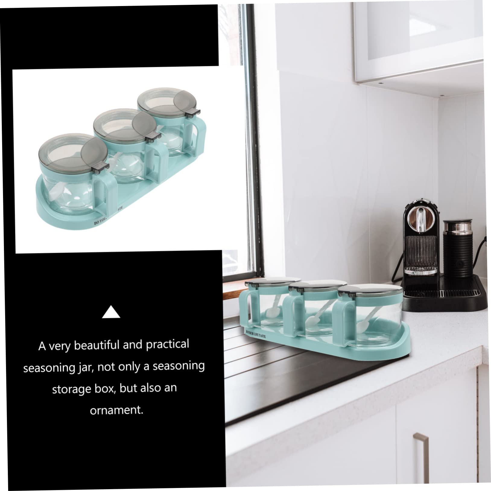 LABRIMP 1pieza Caja De Almacenamiento De Condimentos De Vidrio Para Cocina Frascos De Especias Multiusos Diseño Elegante y Para Sal Pimienta