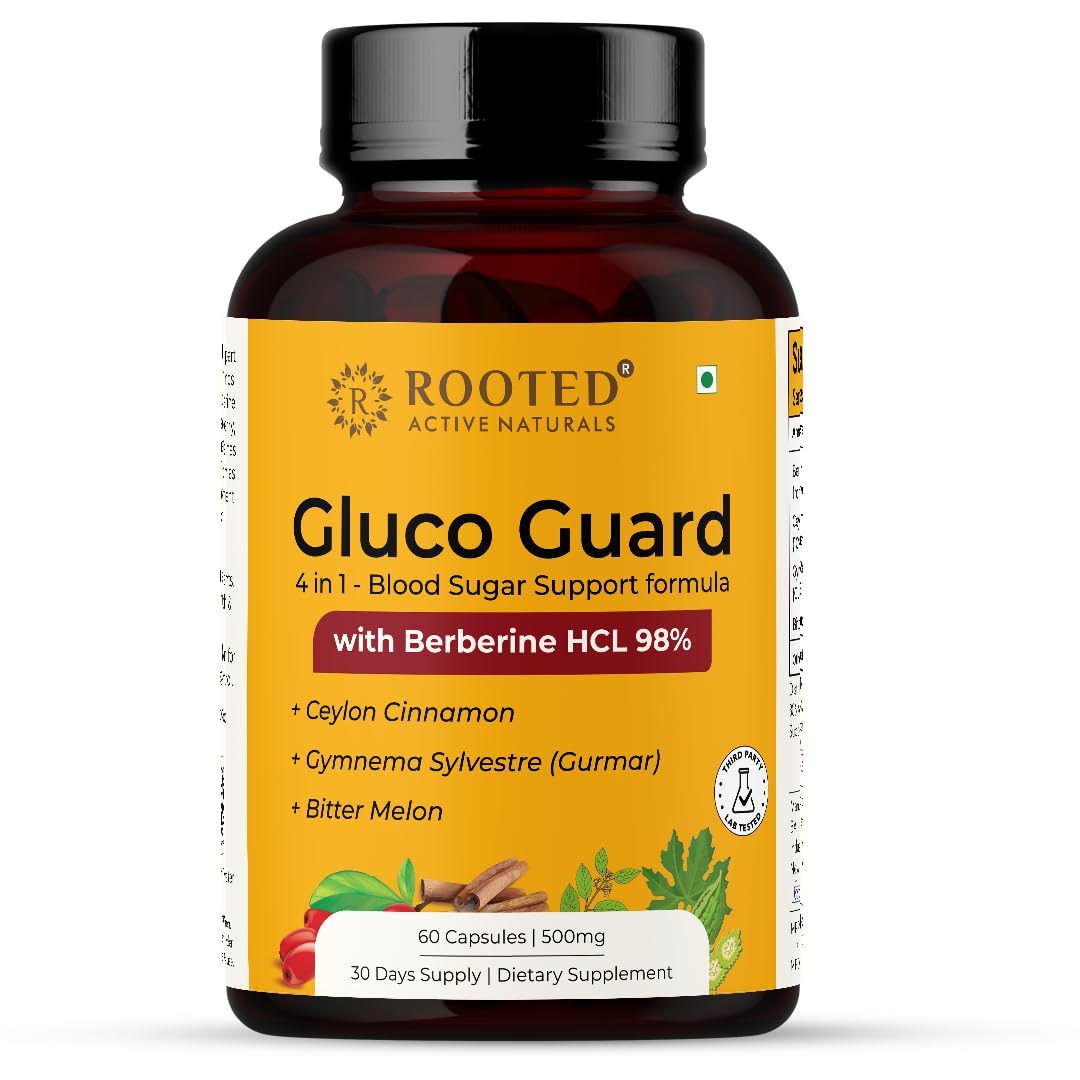 See full amazon price history chart for Rooted Actives Gluco Guard - Blood Sugar support with Berberine HCL 98% | Ultra strength, Lab tested & clinically proven ingredients | Healthy glucose metabolism Rooted Actives Gluco Guard - Blood Sugar support with Berberine HCL 98% | Ultra strength, Lab tested & clinically proven ingredients | Healthy glucose metabolism (B0D97N6MJD) Amazon Price History, Amazon Price Tracker