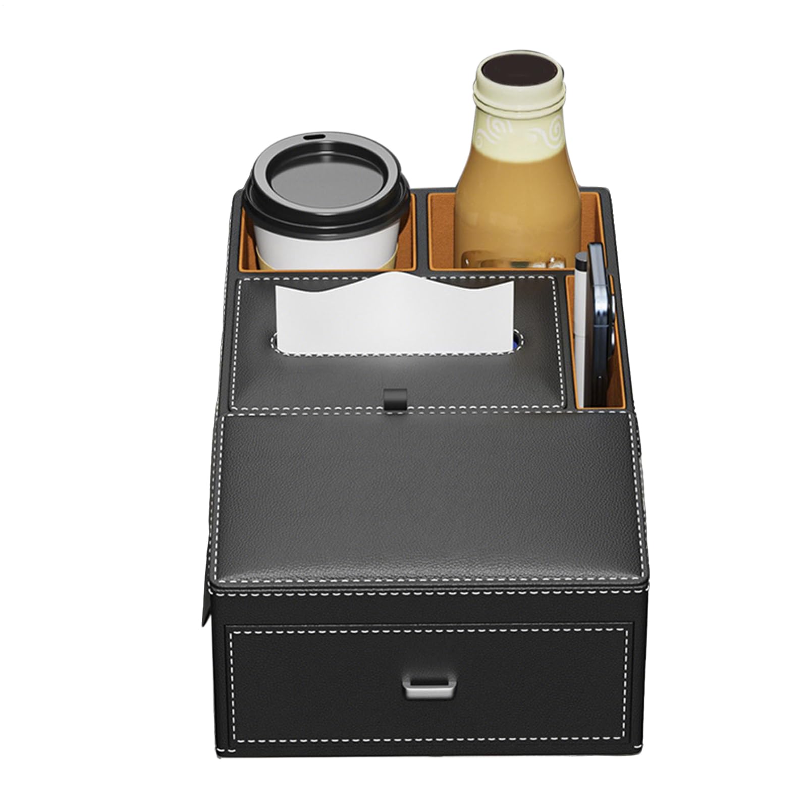 Organizador De Caja De Almacenamiento Para Apoyabrazos De Coche | Distribuidor Multifuncion,Organizador De Consola Central Auto Con Soporte De Vaso - Para Vehículo Teléfono Y Accesorios De