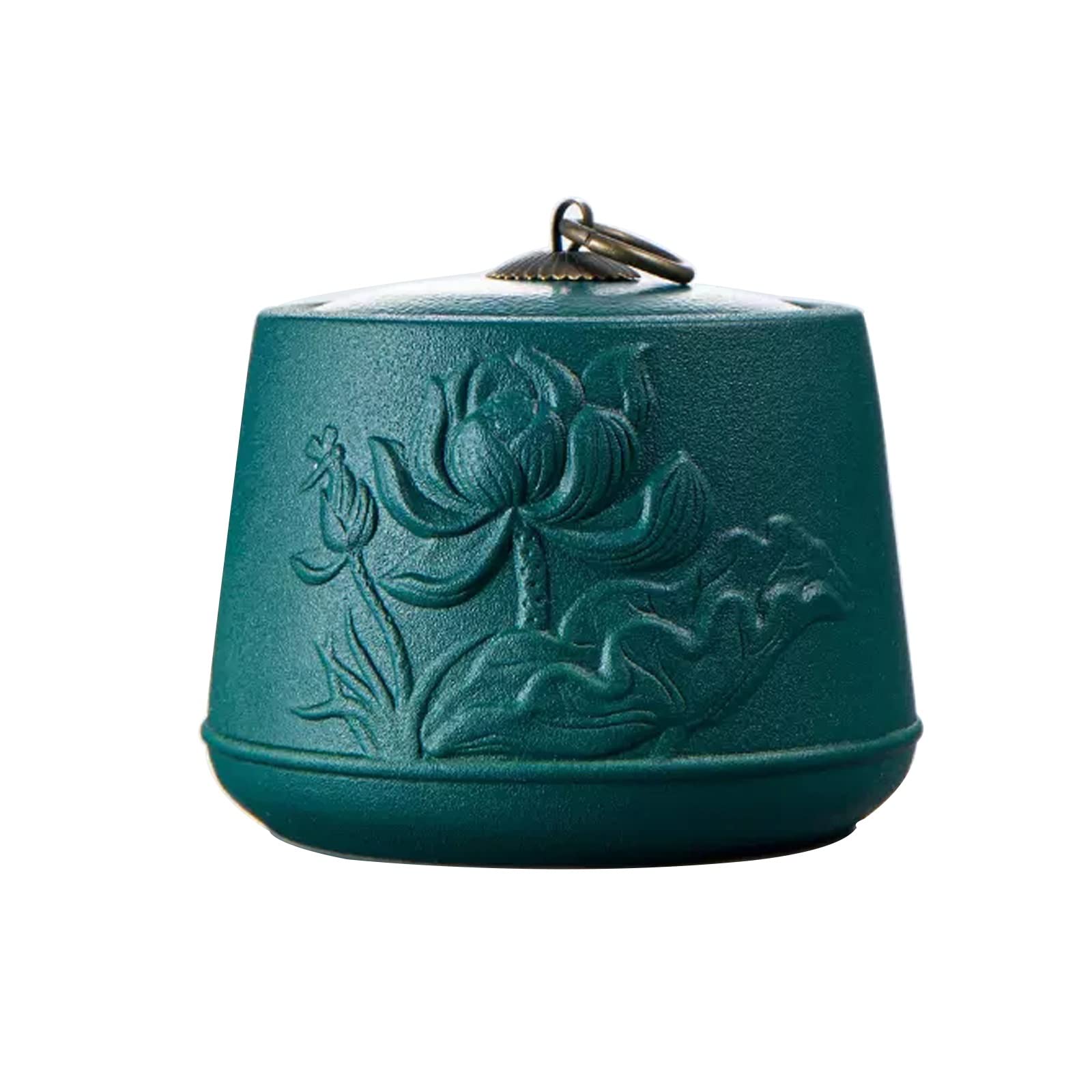 Yqinqin83b Green Stroage Jar Porcelain Tea Canister For Loose, 830 Ml Sugar