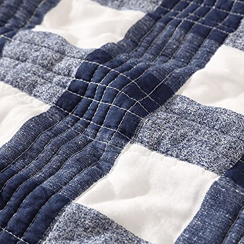 Eddie Bauer Home | Lakehouse Collection | Quilt Set - 100% Cotton, Reversible, Medium Weight Bedding With Matching Shams, Daybed, Blue #TOP6