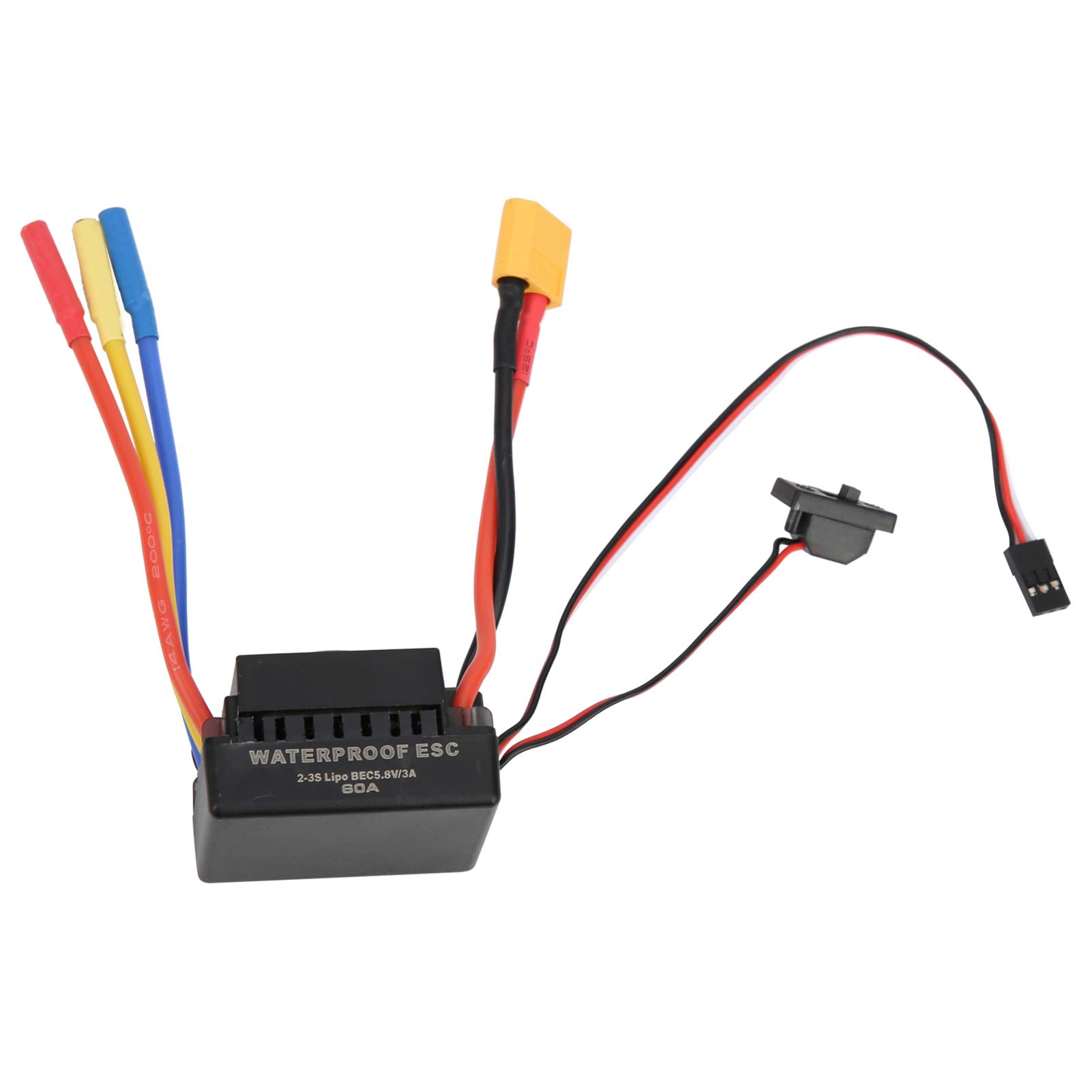 Regolatore Velocità RC, brushless ad alte prestazioni ESC 60A elettronico for gare su pista, fuoristrada, competizioni e appassionati