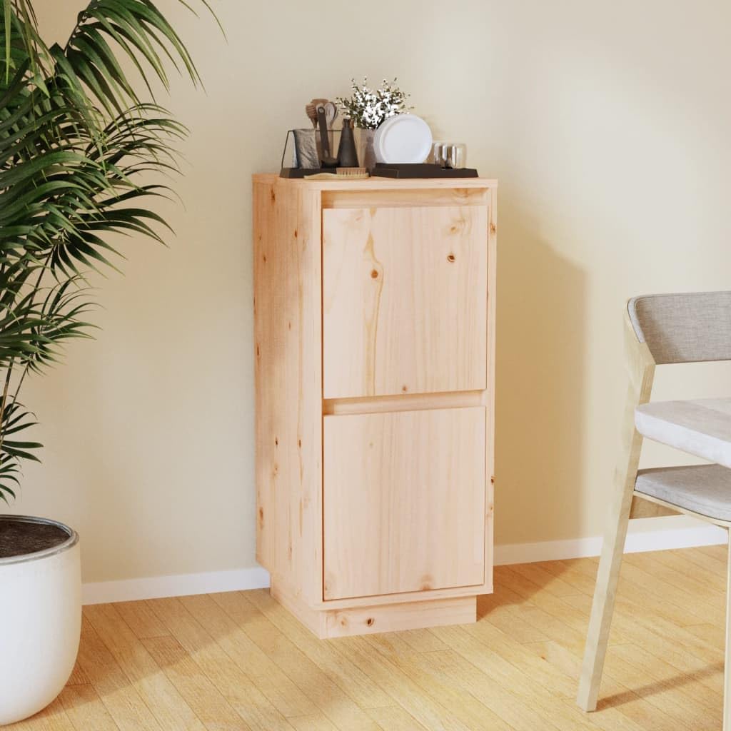 Buffet authentique en bois de pin pour créer une ambiance douce à la maison
