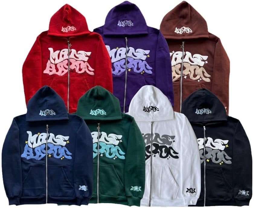 Miniatura 5 de ZFOFLIK Y2k Clothes - Sudadera con capucha y cremallera para hombre, sudadera de gran tamaño para mujer, ropa de calle punk Harajuku