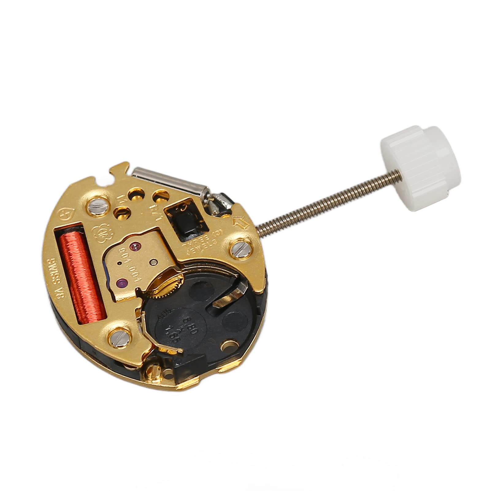 ZJchao Mechanizm Kwarcowy, Mechanizm Zegarka ze Stopu Zegarek Kwarcowy ETA 901001 Złoty Stop Rhinestone Zegarka Wymiana Części Naprawczych Akcesoria