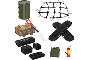 GLOBACT 1/24 1/18 RC Crawler Accessories Essential Car Roof Decoration Kit in Army Green (12pcs)