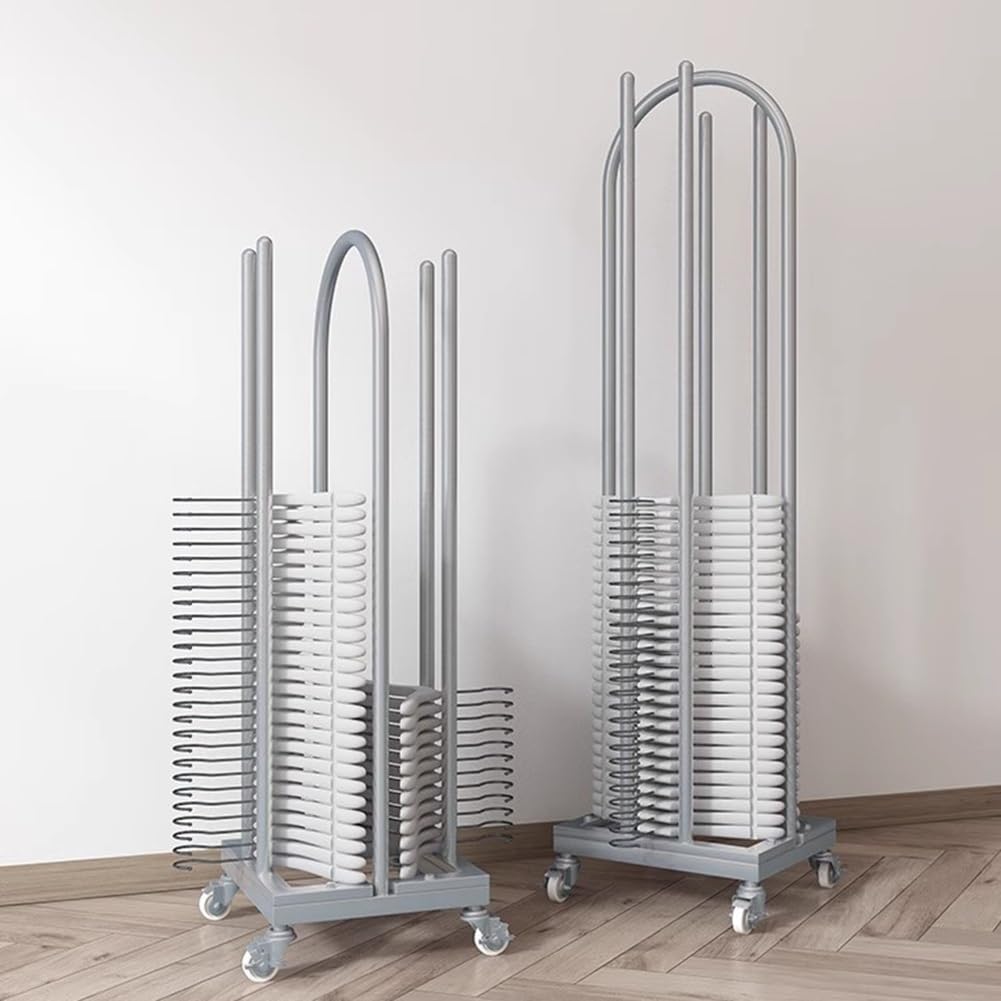 Kleiderbügel-Stapler aus Metall, beweglich mit Umlenkrolle, Kleiderbügel, Aufbewahrungs-Organizer für Schrank, Waschküche