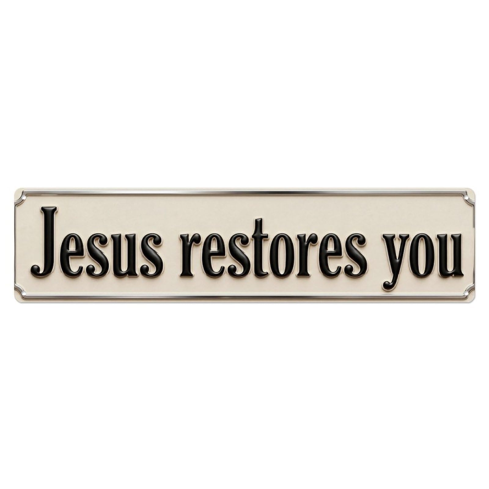 Okahys 4X16inch(10X40cm) Jesus Restores You Redemption Blessed Vintage Metal Tin Sign