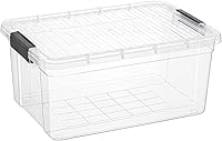 Vista 18 de Superio Caja de Almacenamiento Transparente con Tapa, Contenedor de Plástico para Organizar, Caja Apilable, Libre de BPA, No Tóxico, Sin Olor