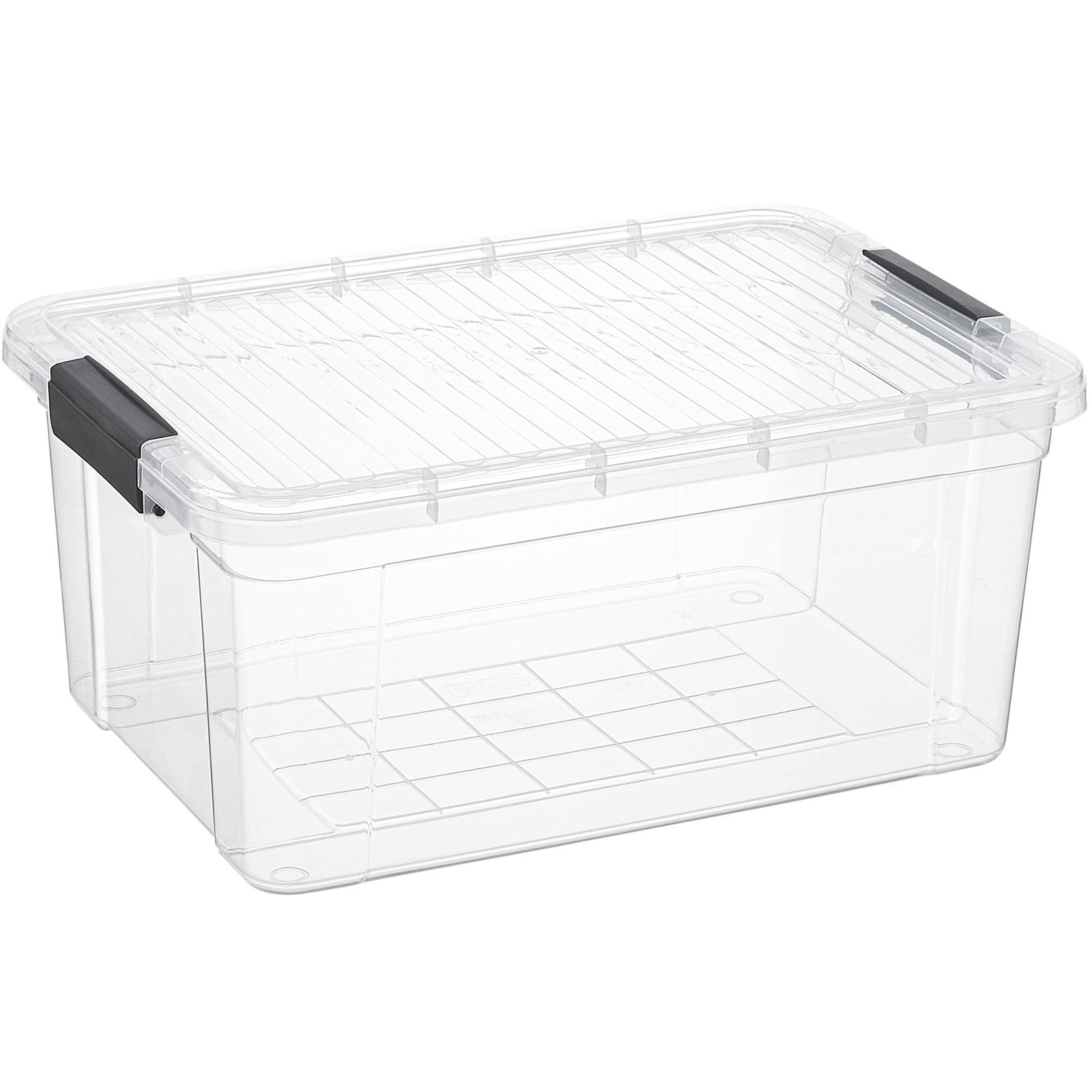 Superio Clear Storage Container with Lid, 16 Quart Plastic Bin for organization, Non-Toxic, BPA Free, Odor-Free, Stackable Latch Box organizer for Home, Dorm, Classroom, Garage, Closet (16 Quart)
