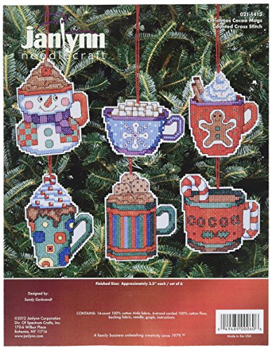 Janlynn Corp. Counted Cross Stitch Kit, Coca Mug Ornaments