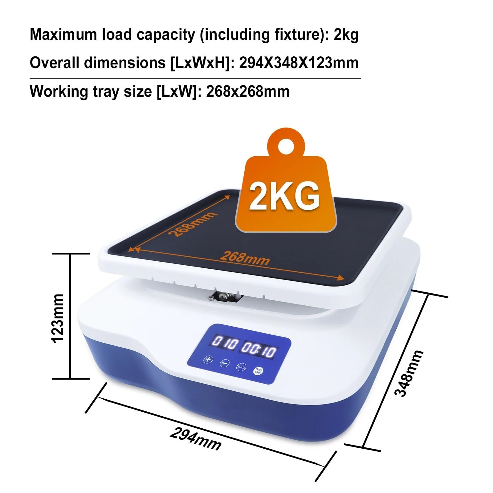 Laborrührer, LED Digitaler Wippschüttler Labor Mehrprobenoszillator Einstellbar 10-80rpm Wippschüttler SK-R1807-S Für Industrie und Landwirtschaft