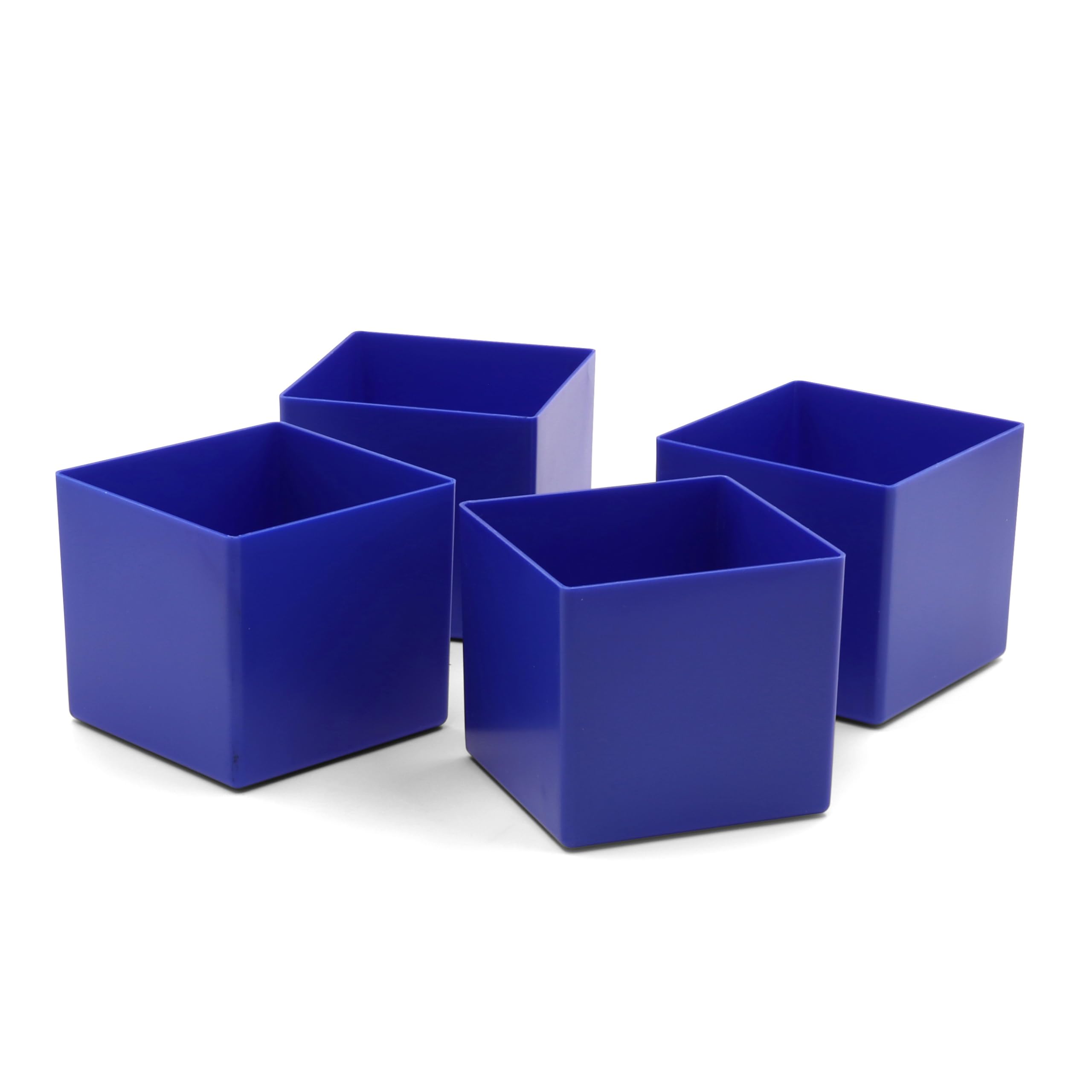 1a-TopStore Einsatzkasten 90 mm hoch, blau, LxB=99x99 mm, für Schubladen ab 90 bis 100 mm Blendenhöhe, 1 VE = 25 St.