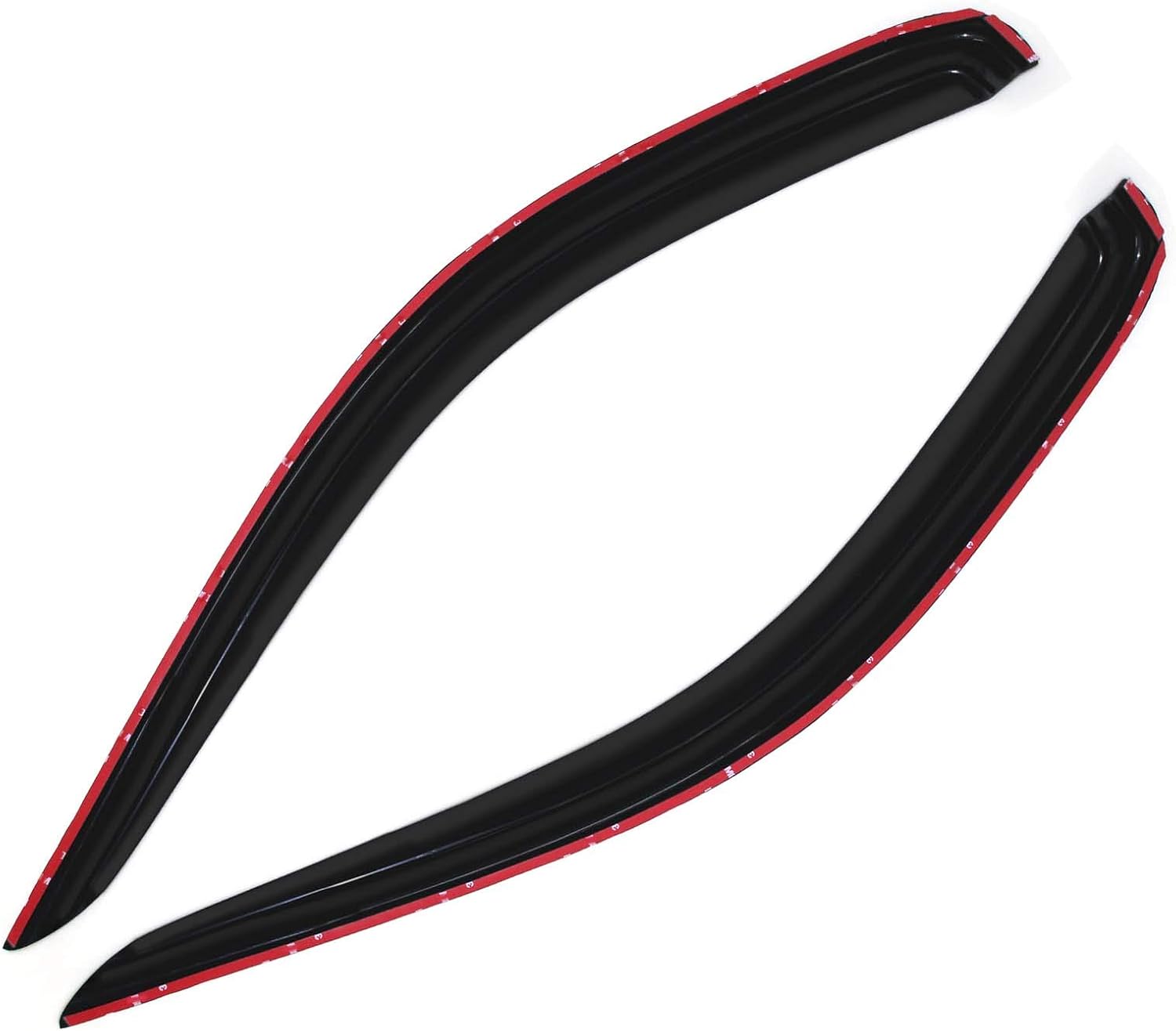 Smoke Front Window Visor Compatible with Dodge Dakota Standard Cab 1997-2004 Wind Deflector Sun Rain Guards Outside 2pc 92438