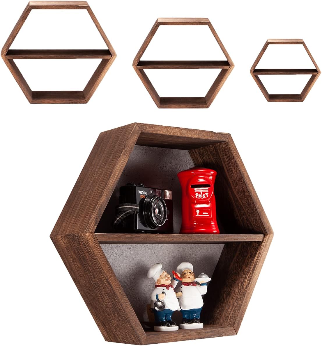 Hexagon Shelves Shelves Hexagon Floating Shelves Set of 3