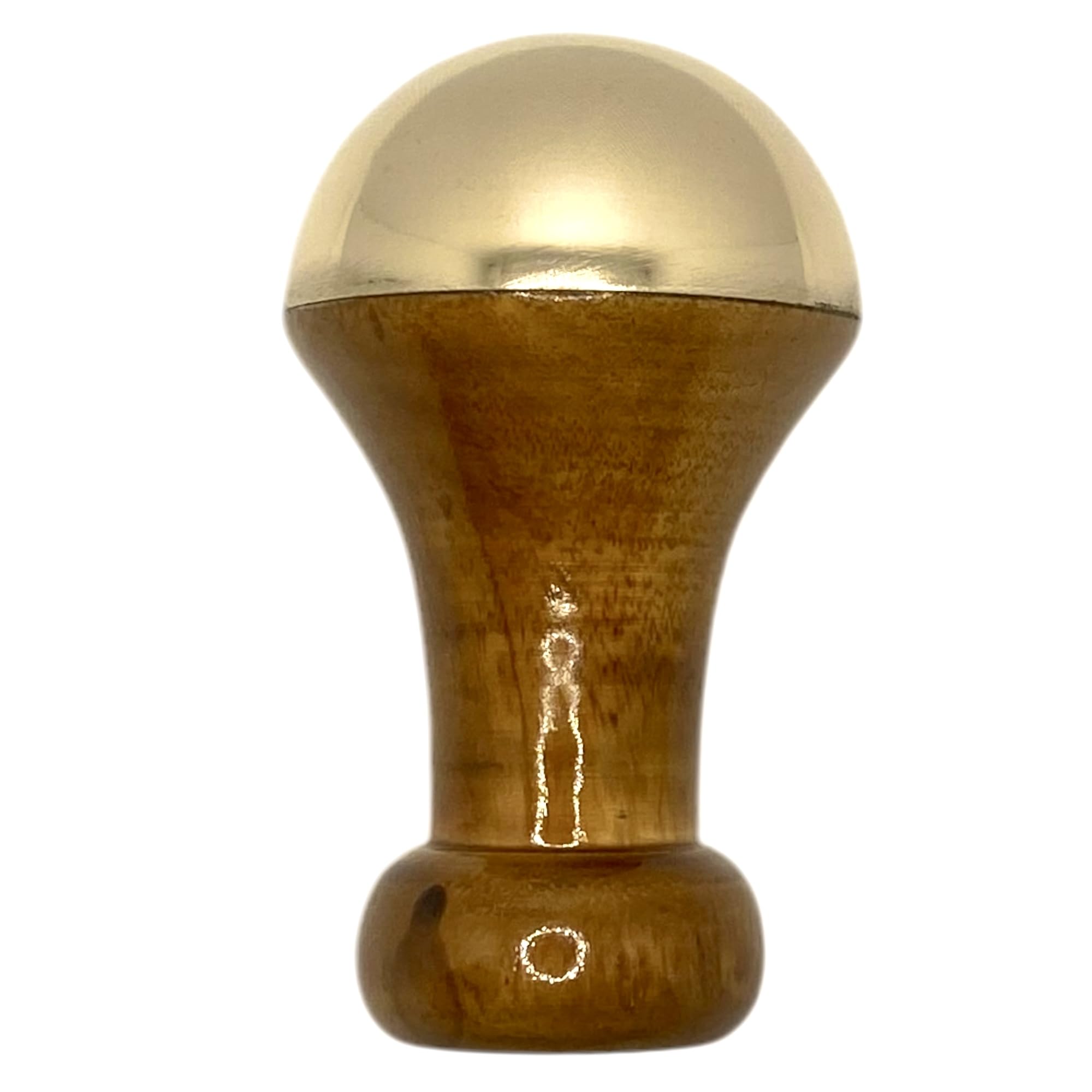 Livronic® Mushroom Kansa Wand (Smallest Massage Tool) | Eye Flowise Gua Sha Face Massager Tool for Glowing Skin, Anti-Wrinkles, Anti-Aging | 8 cm (Natural Light Brown)