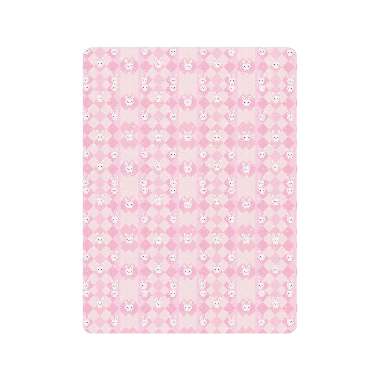 Sábanas de algodón para cuna de bebé, cómodas y transpirables, diseño de conejo pastel, melocotón, para decoración de guardería, 1 paquete de juego de sabanas para 52 x 28 pulgadas