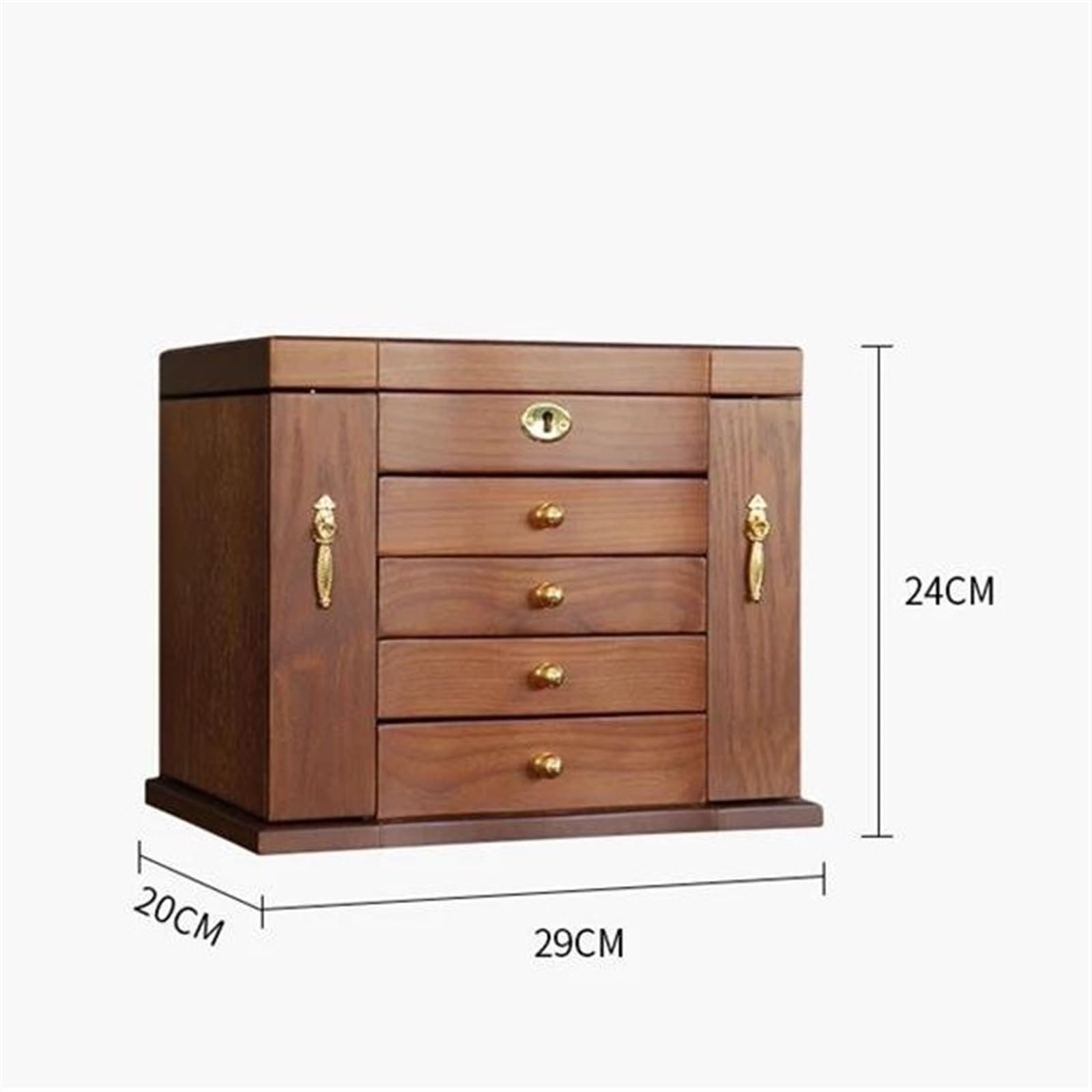 Cajas Almacenamiento Collares Y Pendientes Madera Maciza Organizador Joyas Anillos Boda Accesorio Cabello Estuche Exposición Maquillaje Ideias De Presentes Organizador Joyas
