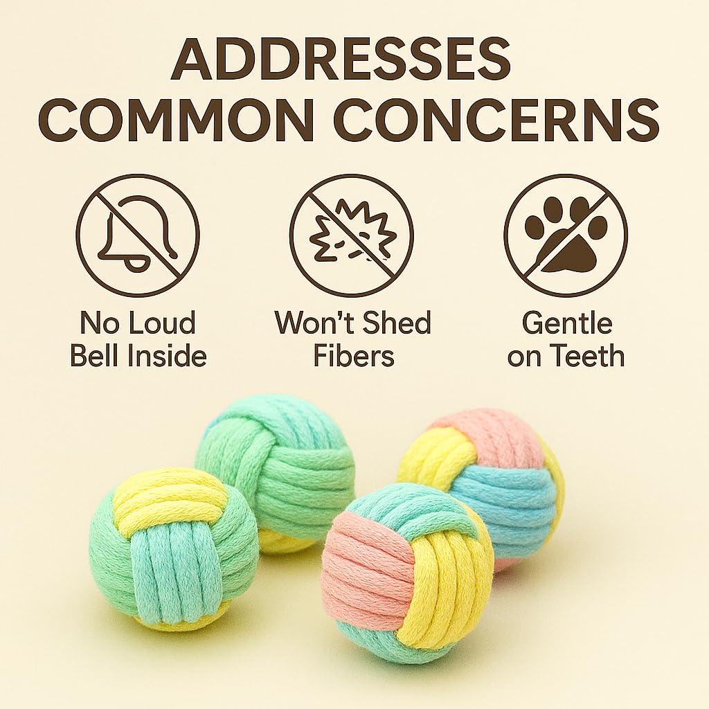 6-Pack Rope Cat Toys with Crinkle Sound - Image 7