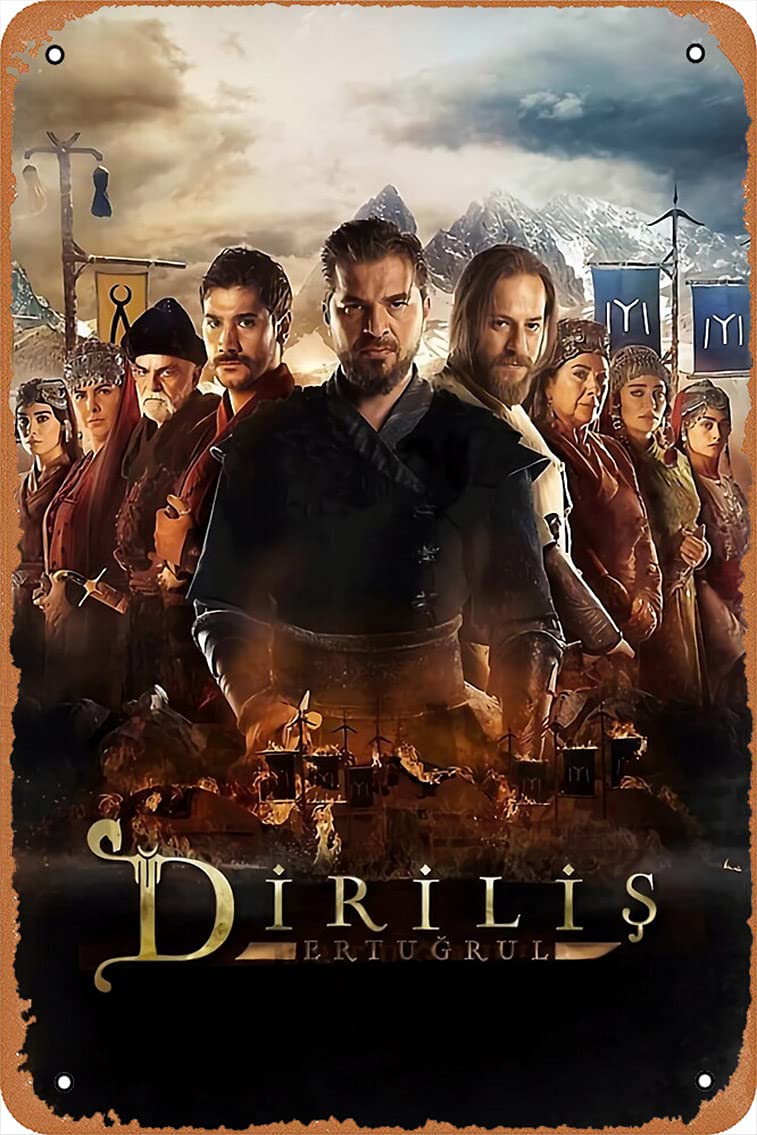 NIUMOWANGNIUMOWANG Metal Sign - Ertugrul Movie Tin Poster 12 X 8 Inches