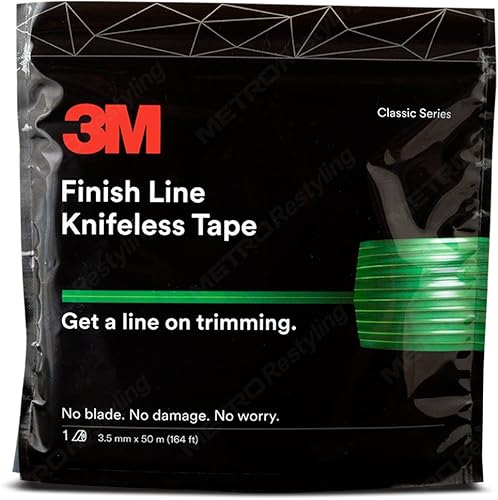 Cinta en rollo de 50 metros (164 ft) para marcar la meta, diseño de rayas y más, corte sin cuchilla