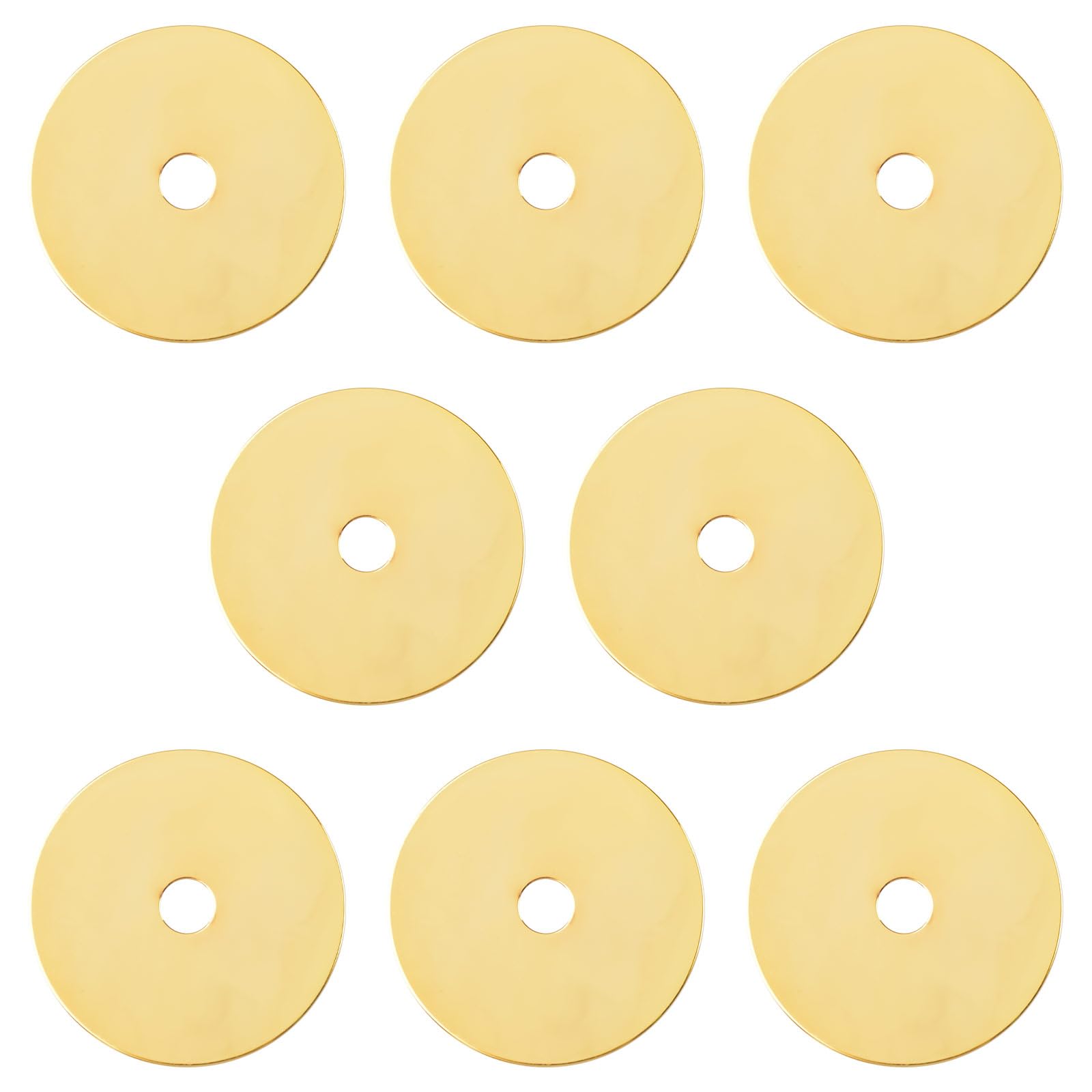 MOROBOR Cabinet Knob Backplate, 8 Pcs Gold Round Backplate Washers Cabinet Hardware Knob Backplates Thick Round Wide Base for Bi-Fold Closet Door Dresser Drawer Pulls Handles/2.36 Inch โ image 1
