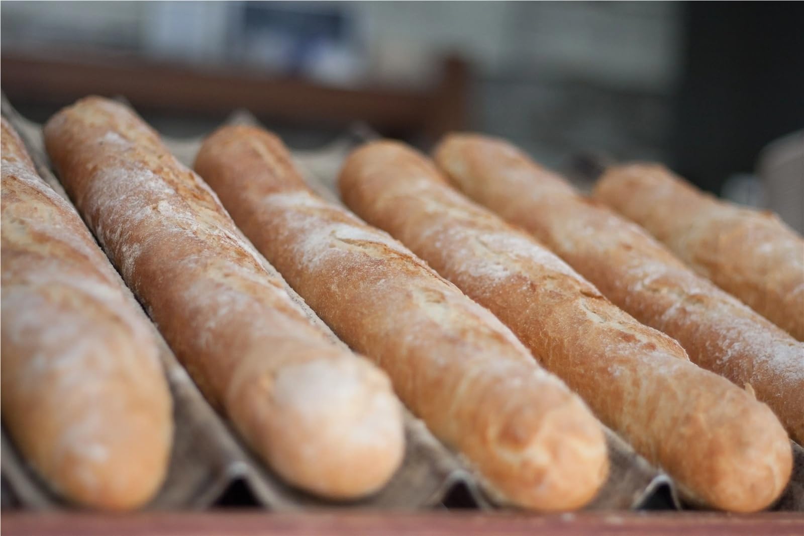 1/2 pieza de molde antiadherente for baguette, for pan francés, bandeja for hornear, herramienta repostería, for, ondulado, palo largo(Nonstick 3 loaf)