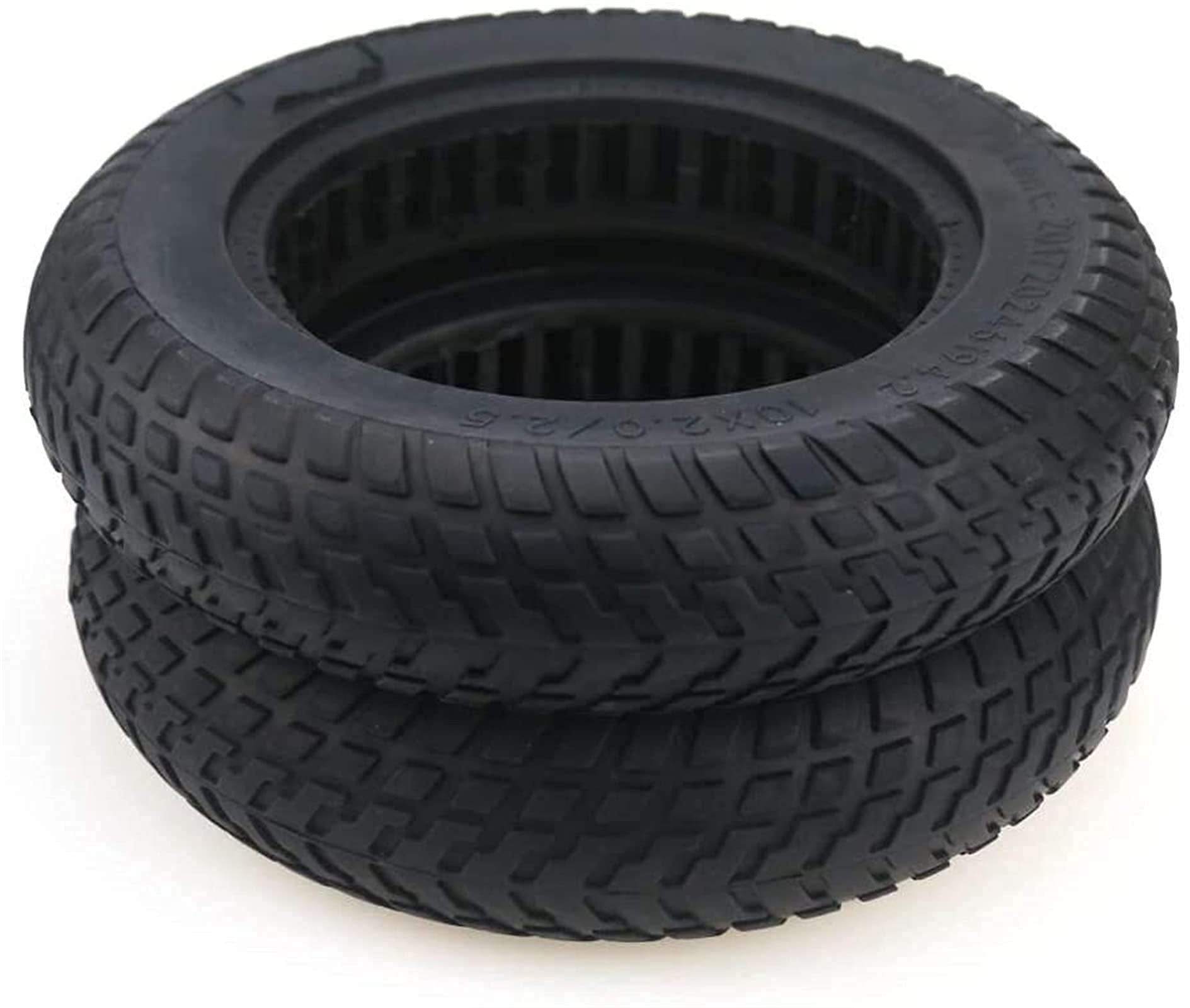 Pneumatici per scooter elettrici pieghevoli, pneumatici pieni da 10 pollici, pneumatici esterni antiscivolo ammortizzanti 10x2/2.125/2.25/2.5, senza camera d'aria, pneumatici spessi e resistenti all'u
