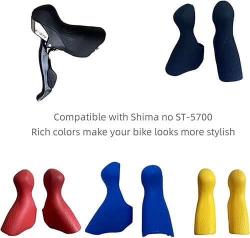 Miniatura 8 de Campanas de palanca para bicicleta de carretera compatibles con Shimano Ultegra ST-5700, campanas de freno de bicicleta, funda de silicona para