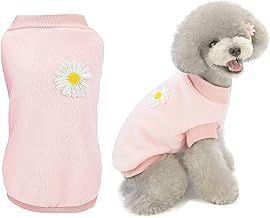 Dog Sweater Dog Fleece Clothes Dog Wool Sweater Winter Warm Sweat Shirt Flower Pyjamas Fleece Sweater for Small Dog Cat