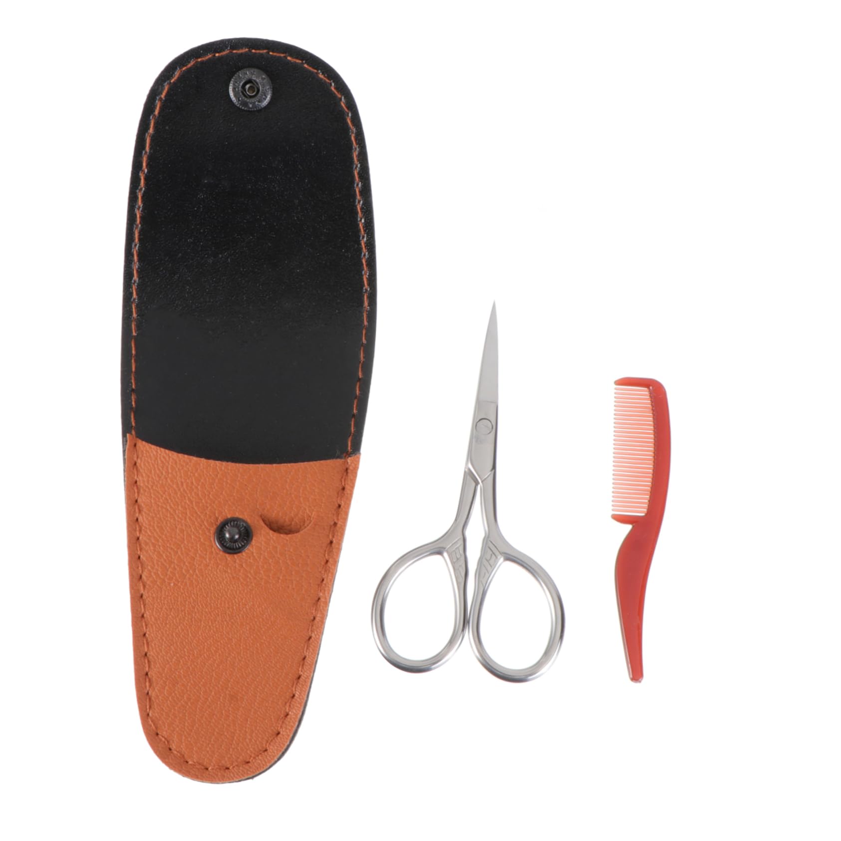 FRCOLOR 2pcs Set Mustache Scissors Face Care Kit Beard Grooming Kit Beard Shears Kit Beard Clippers for Men Beard Scissors Men Grooming Kit Beard Trimming Scissors Beard Cutter