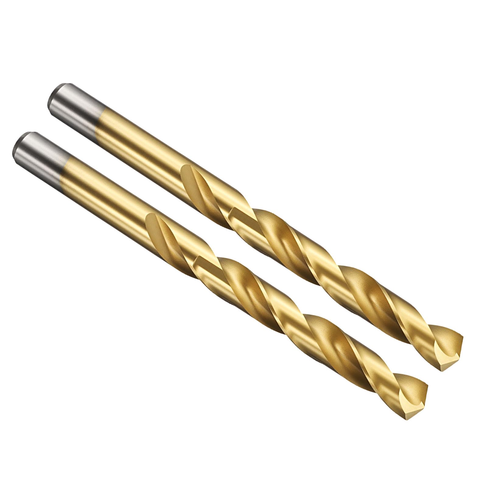 PATIKIL 11mm Drill Bit, Jobber Straight Shank M2 High-Speed Steel 135° Titanium Nitride TiN Coated for Stainless Steel Hard Metal - 2 Pack — image 1