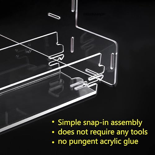 Miniatura 5 de ELEGANTLIFE Estante de especias de 3 niveles, no necesita herramientas y sin pegamento acrílico penetrante, montaje a presión, estante de especias,