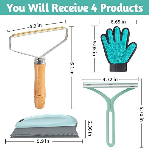 Miniatura 5 de Removedor de pelo de mascotas removedor de pelo de perro para sofá, alfombra de coche, herramienta de depilación de mascotas, removedor de pelo de