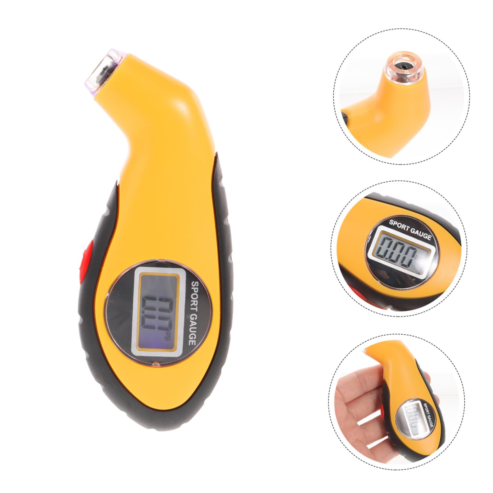 iplusmile 5pièces Testeur De Pression Pneumatique Numérique Manomètre De Pneus Pour Voiture Avec Écran Lcd Gonfleur De Pneus Portable Et Précis Outil De
