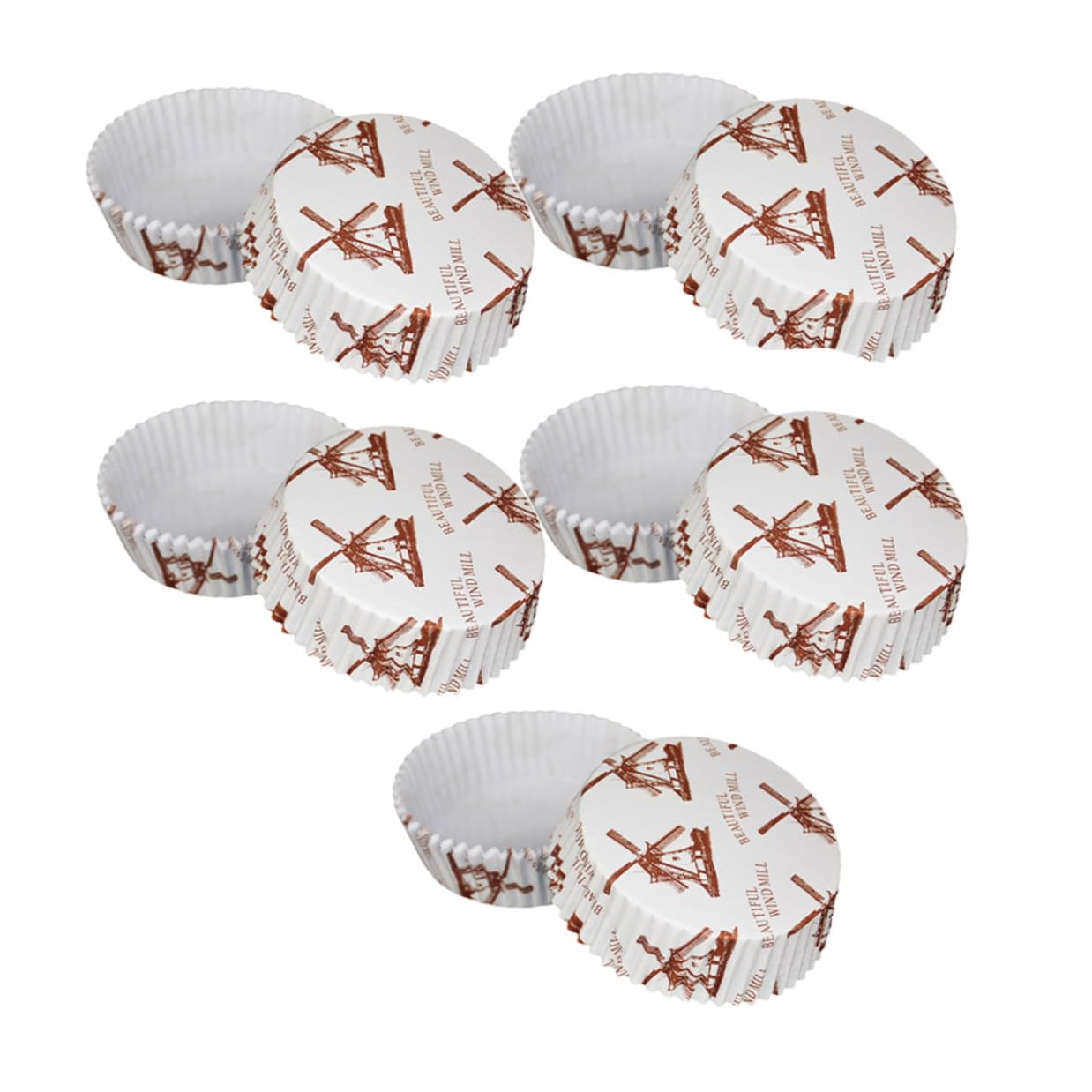 Cabilock 300 Piezas Capacillos de Papel para Pasteles Redondos a Prueba de Grasa para Hornear Muffins y Cupcakes