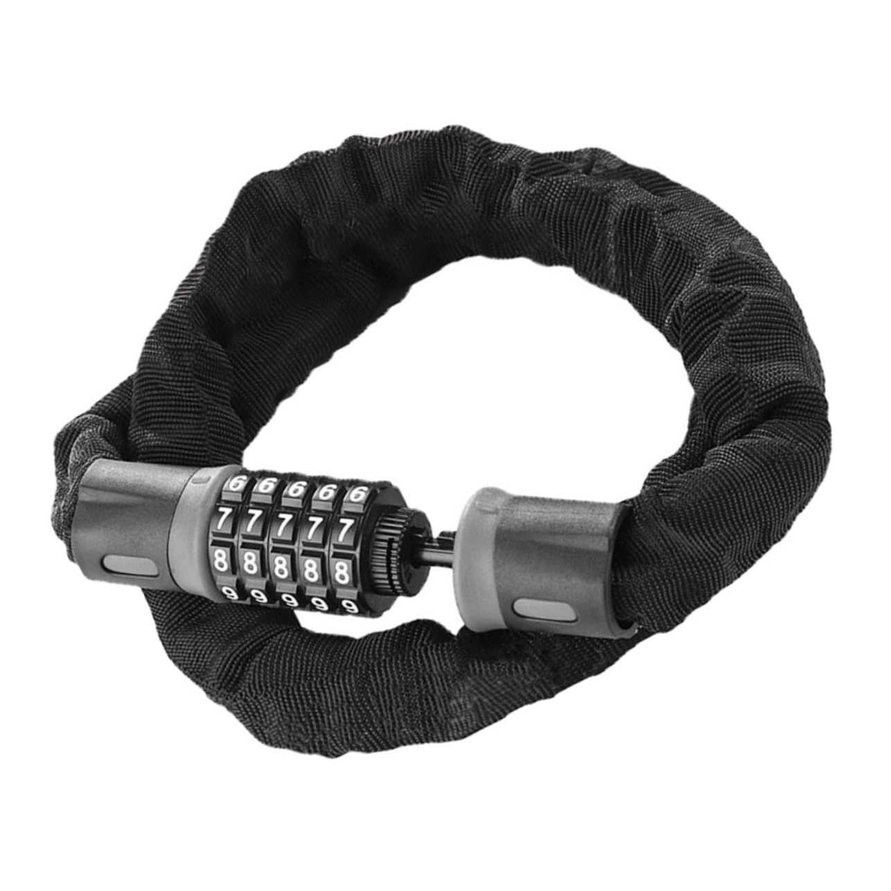 GOOHOCHY 5- Password Bike Chain Lock Carbon Steel Door Lock Chain for Bike Motorcycle Car Travel Gear