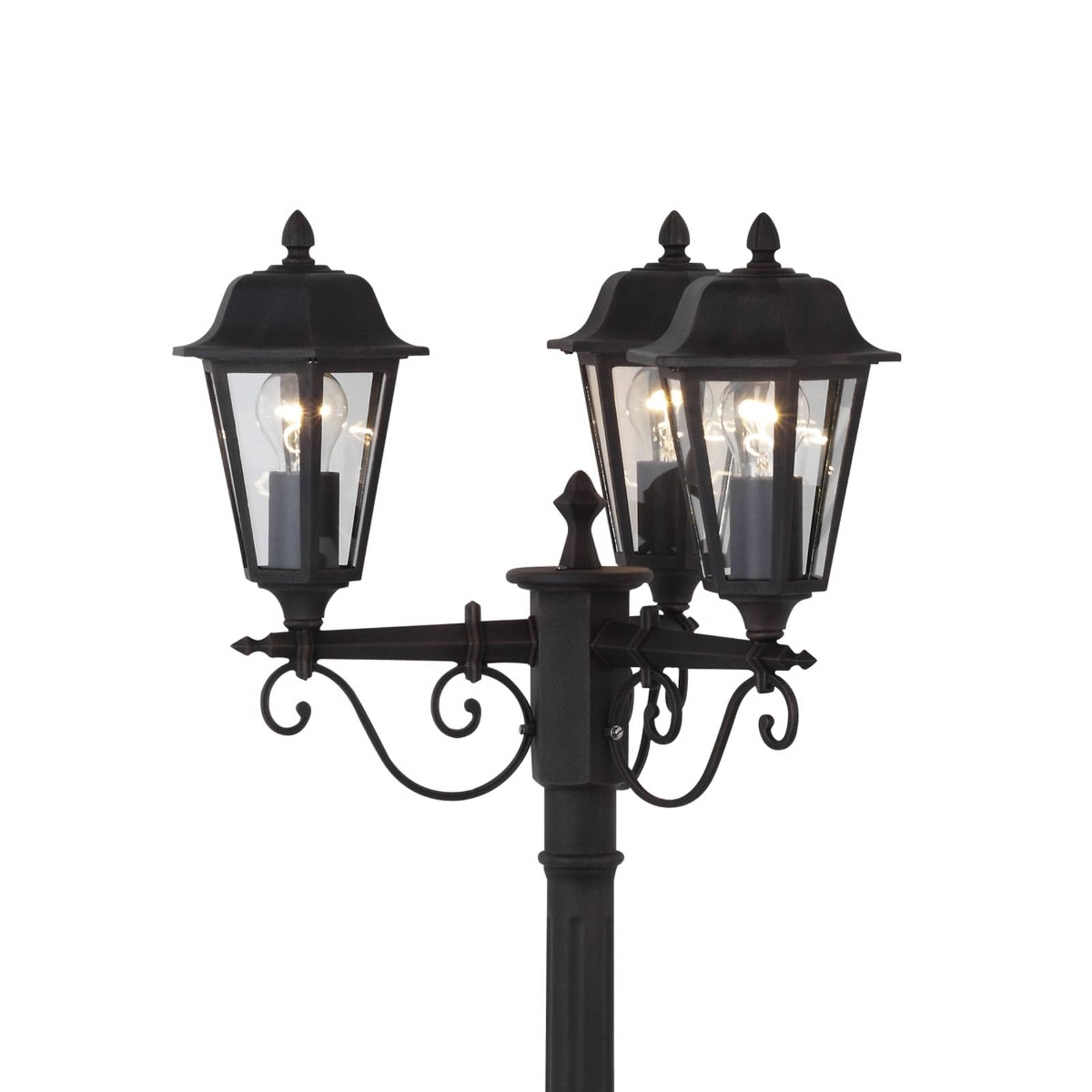 Lindby Lampione da esterni (Antico) colore Marrone, in Alluminio Candelabro lampada